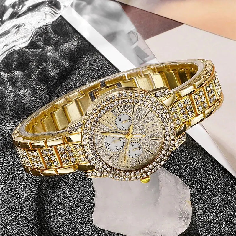 Hazel Gold Crystal Watch & Jewellery Set – product image 6