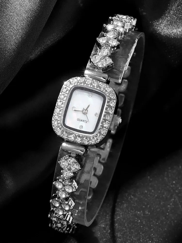 Xenia 5-Piece Square Crystal Watch & Jewellery Set – product image 4