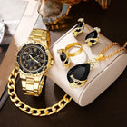 Brielle Gold Crystal Watch & Jewellery Set