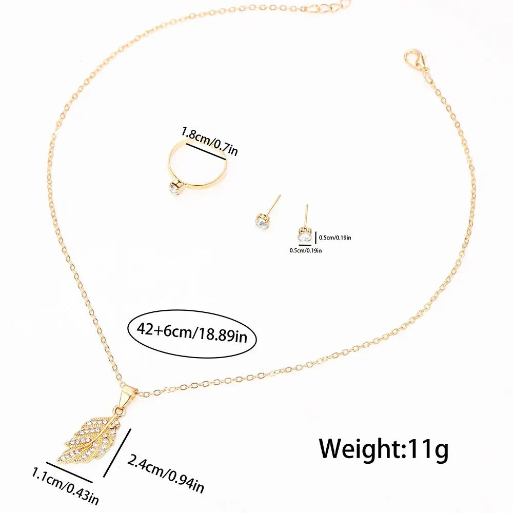 5PCS Set Women Luxury Casual Fashion Quartz Watch Necklace Earring Ring Wristwatches Dress Clock Set Montre Femme