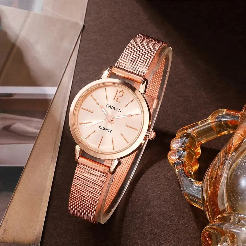 Rhea Rose Gold Round Watch & Bracelet Set – product image 3