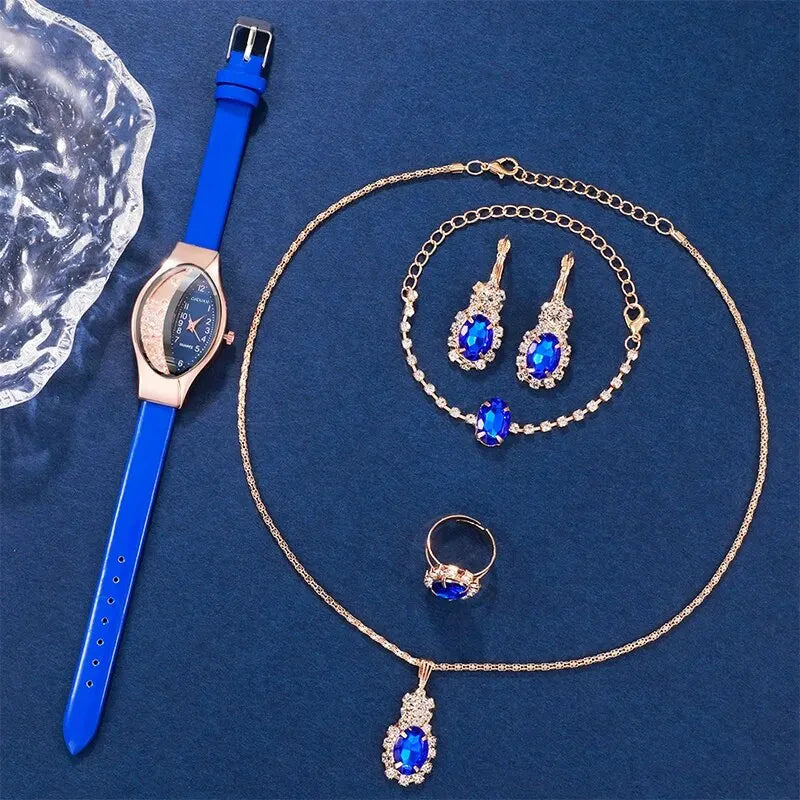 Delia 6-Piece Crystal Watch & Jewellery Set – product image 3