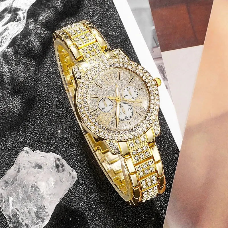Pia Gold Crystal Watch & Jewellery Set – product image 4