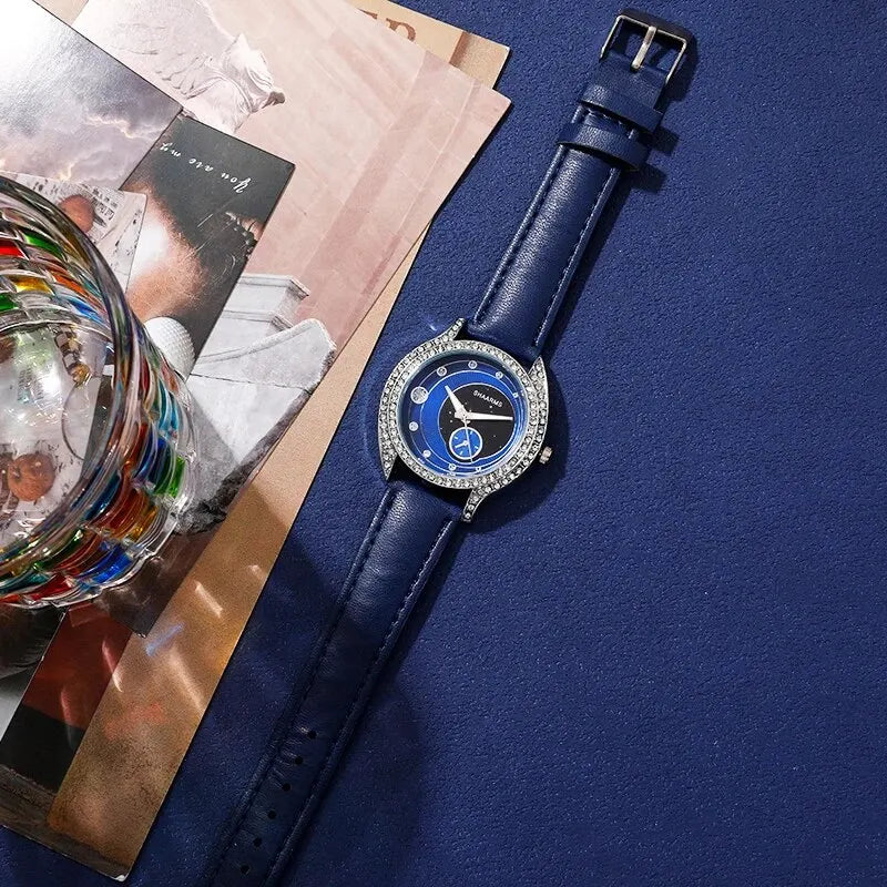 Aurora 6-Piece Blue Magnetic Watch & Jewellery Set – product image 5
