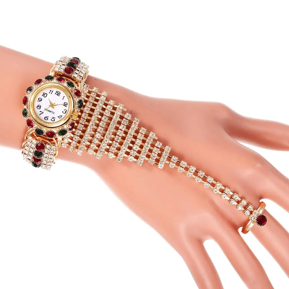 Colette Red Crystal Watch & Bracelet Set – product image 1