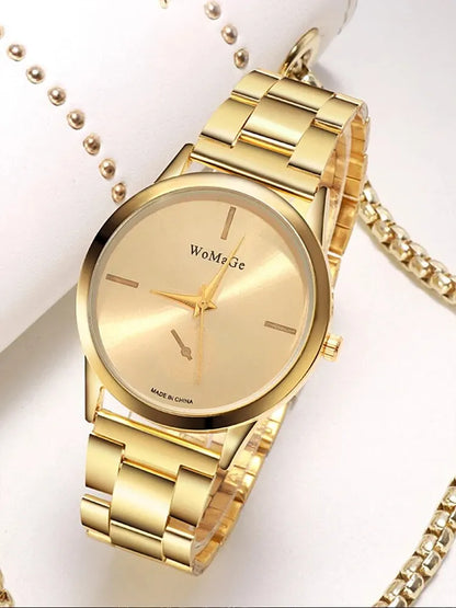 Petra 6-Piece Steel Round Watch & Jewellery Set – product image 6