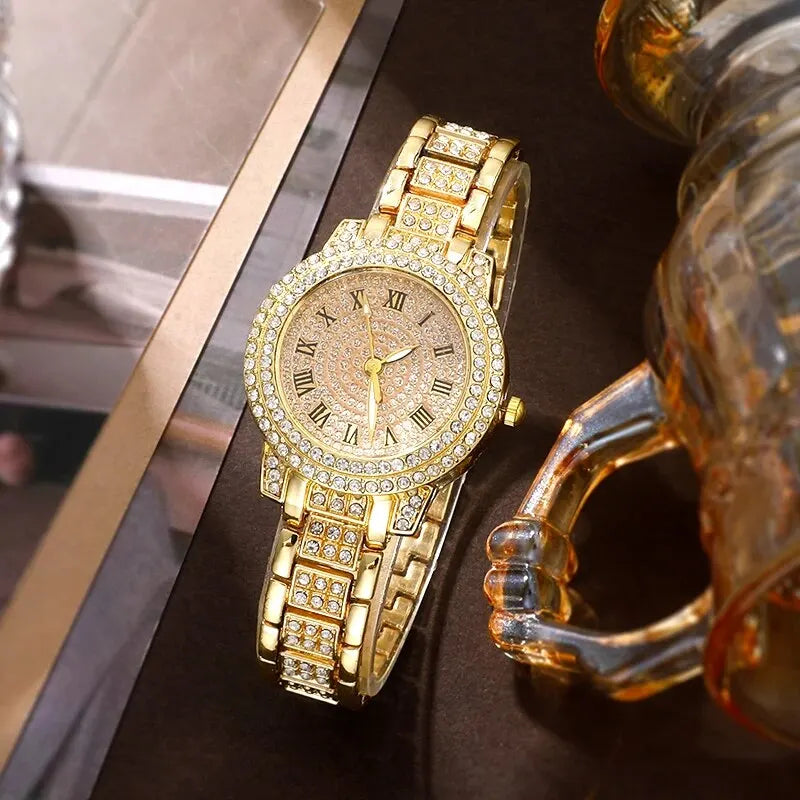 Orla Gold Crystal Watch & Jewellery Set – product image 3