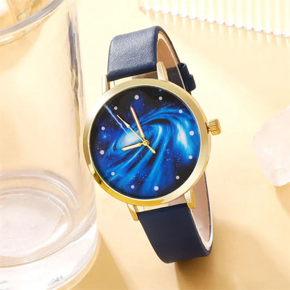 Cassia 5-Piece Blue Starry Sky Watch & Jewellery Set – product image 4