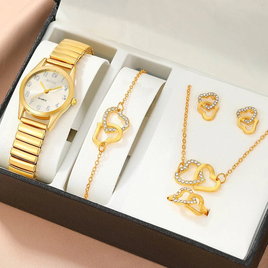 Adeline 6-Piece Classic Watch & Jewellery Set – product image 1