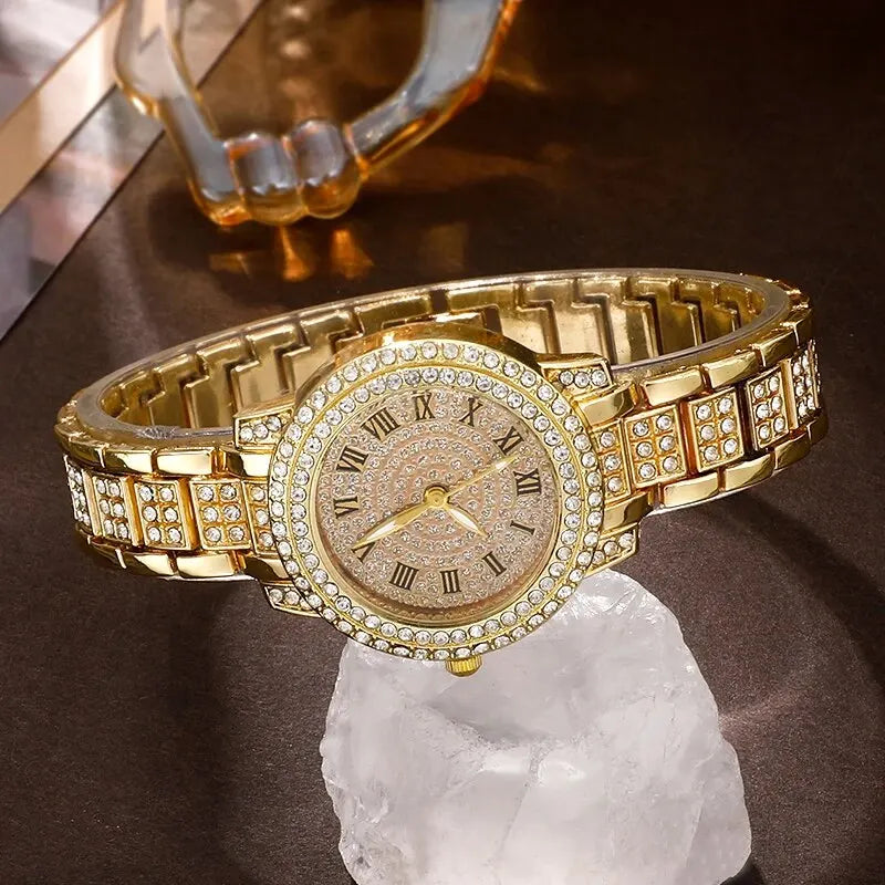 Ivana Gold Crystal Watch & Jewellery Set – product image 5