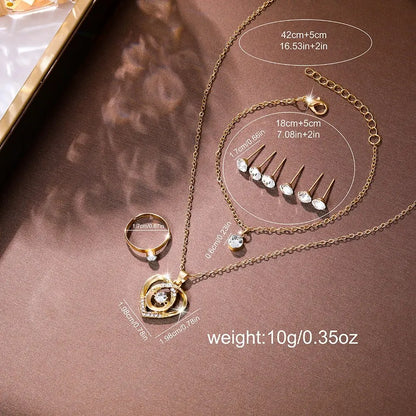 Marina 10-Piece Leather Watch & Jewellery Set – product image 4