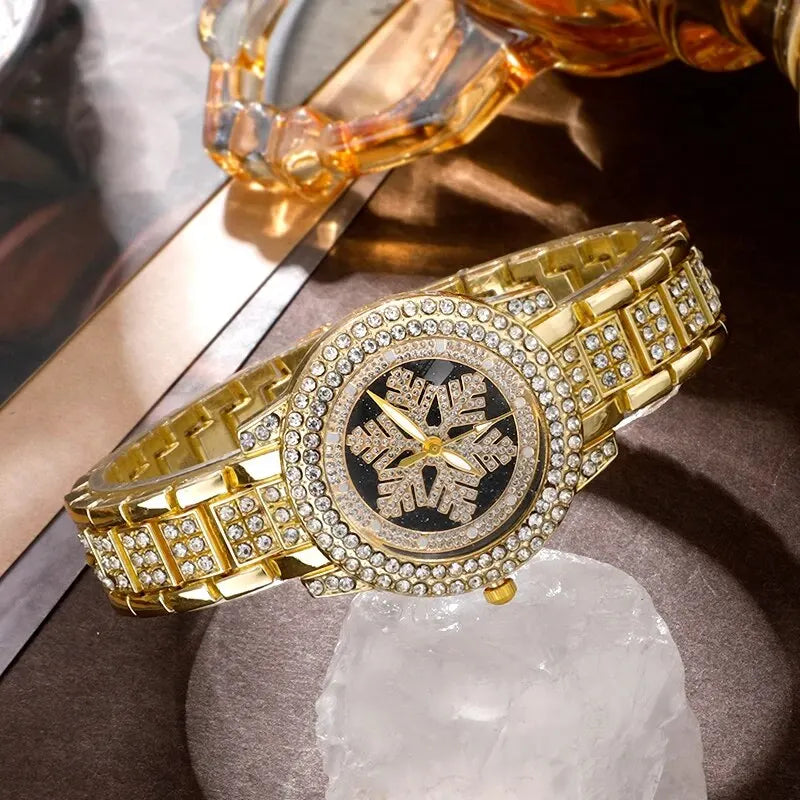 Serena Gold Crystal Watch & Jewellery Set – product image 3