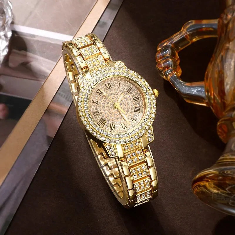 Orla Gold Crystal Watch & Jewellery Set – product image 4