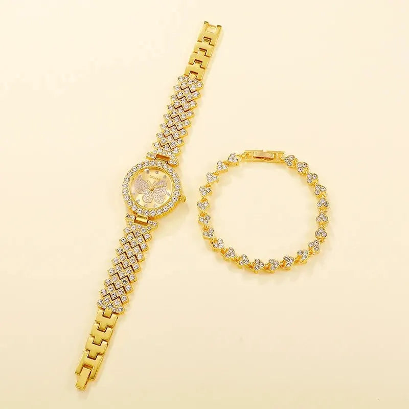 Ines Butterfly Crystal Watch & Bracelet Set – product image 5