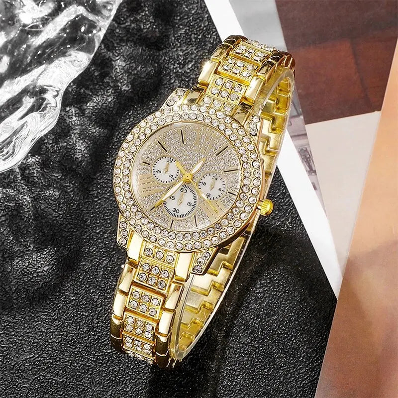 Pia Gold Crystal Watch & Jewellery Set – product image 5