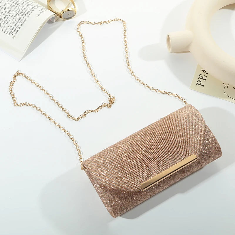 Luxury Pleated Clutch Bag