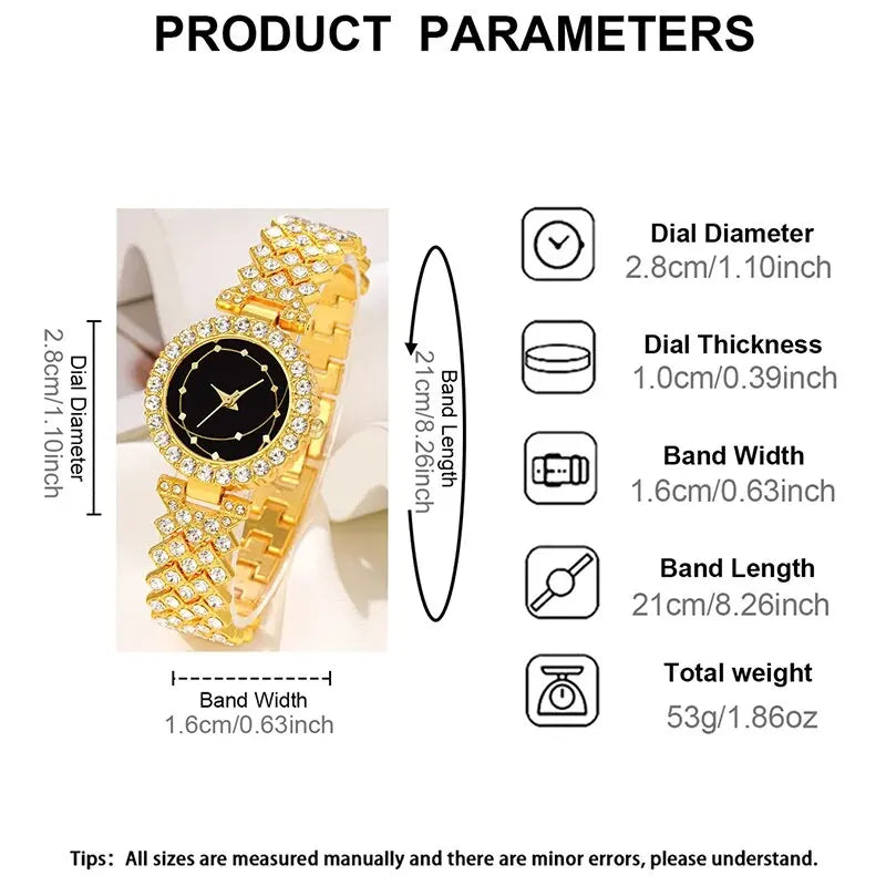 Julia 5-Piece Classic Watch & Jewellery Set – product image 6
