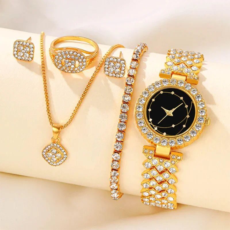 Julia 5-Piece Classic Watch & Jewellery Set – product image 1