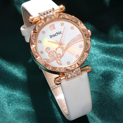 Thea 6-Piece Crystal Leather Watch & Jewellery Set – product image 4