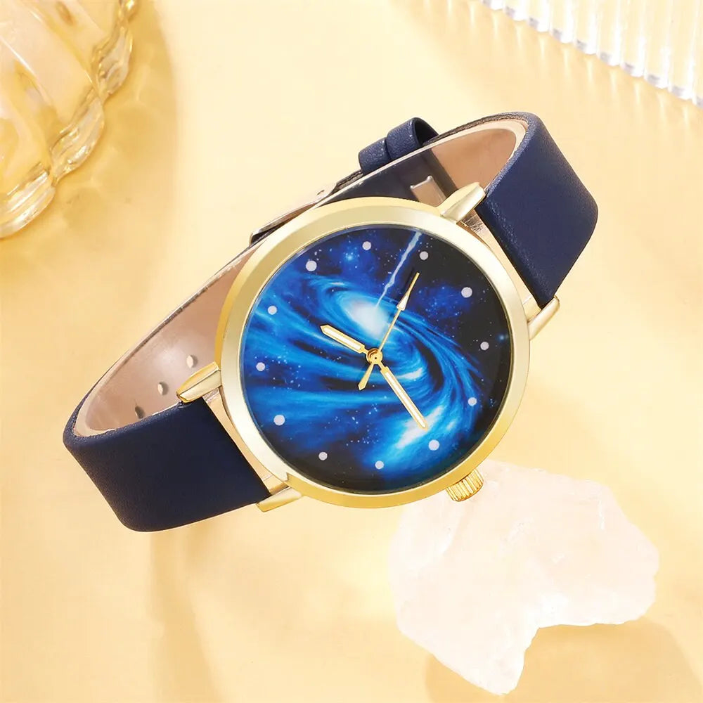 Cassia 5-Piece Blue Starry Sky Watch & Jewellery Set – product image 5