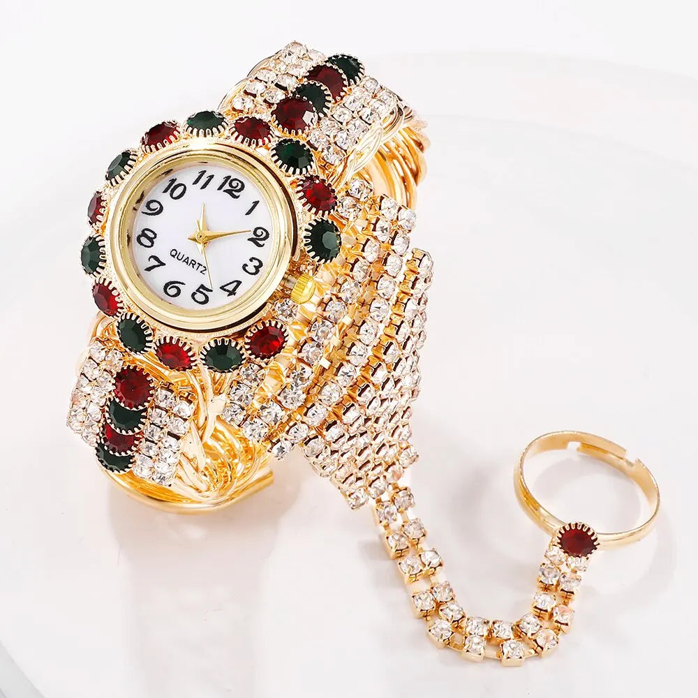 Colette Red Crystal Watch & Bracelet Set – product image 2
