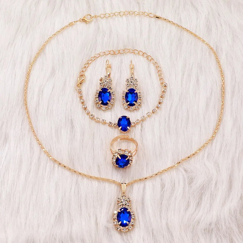 Gia 6-Piece Blue Magnetic Watch & Jewellery Set – product image 6