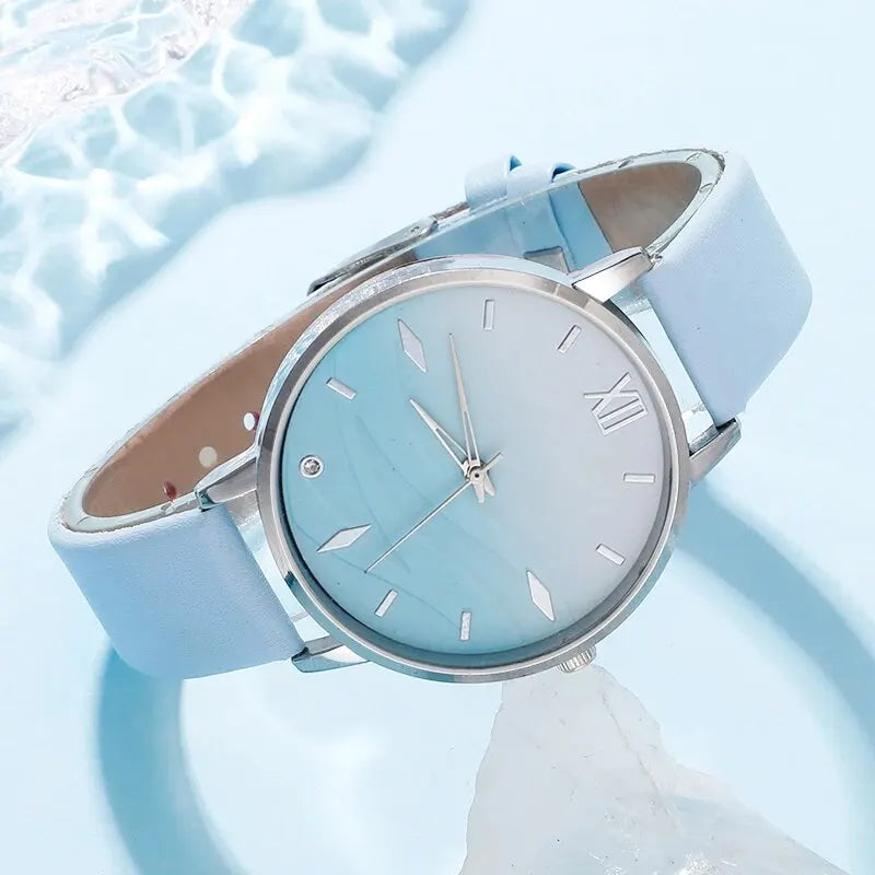 Willow 6-Piece Blue Crystal Watch & Jewellery Set – product image 5