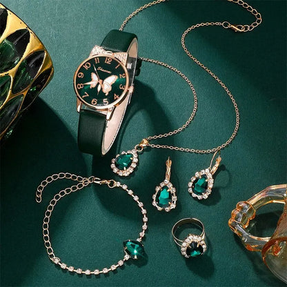 Eden Green Crystal Watch & Jewellery Set – product image 2