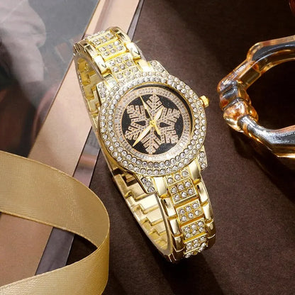 Serena Gold Crystal Watch & Jewellery Set – product image 5