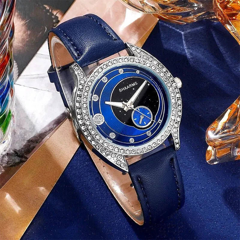 Aurora 6-Piece Blue Magnetic Watch & Jewellery Set – product image 4