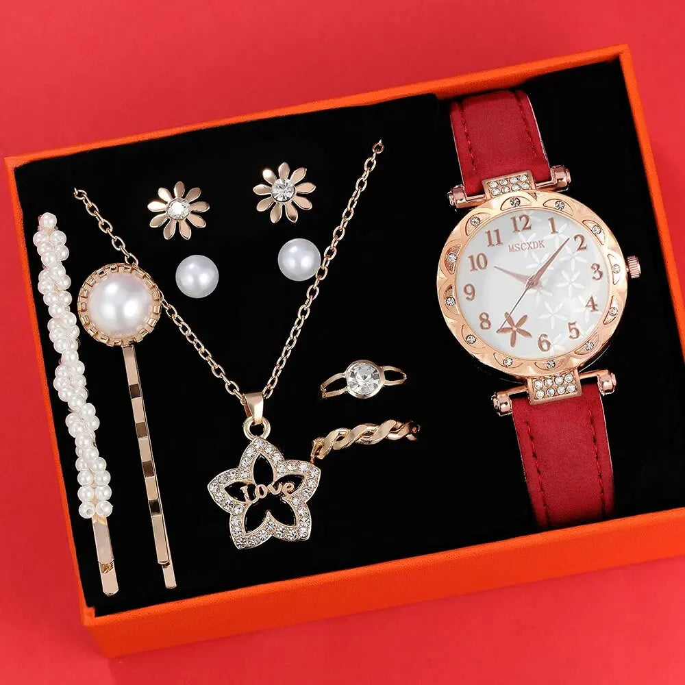 Lucia 10-Piece Round Watch & Jewellery Set – product image 7